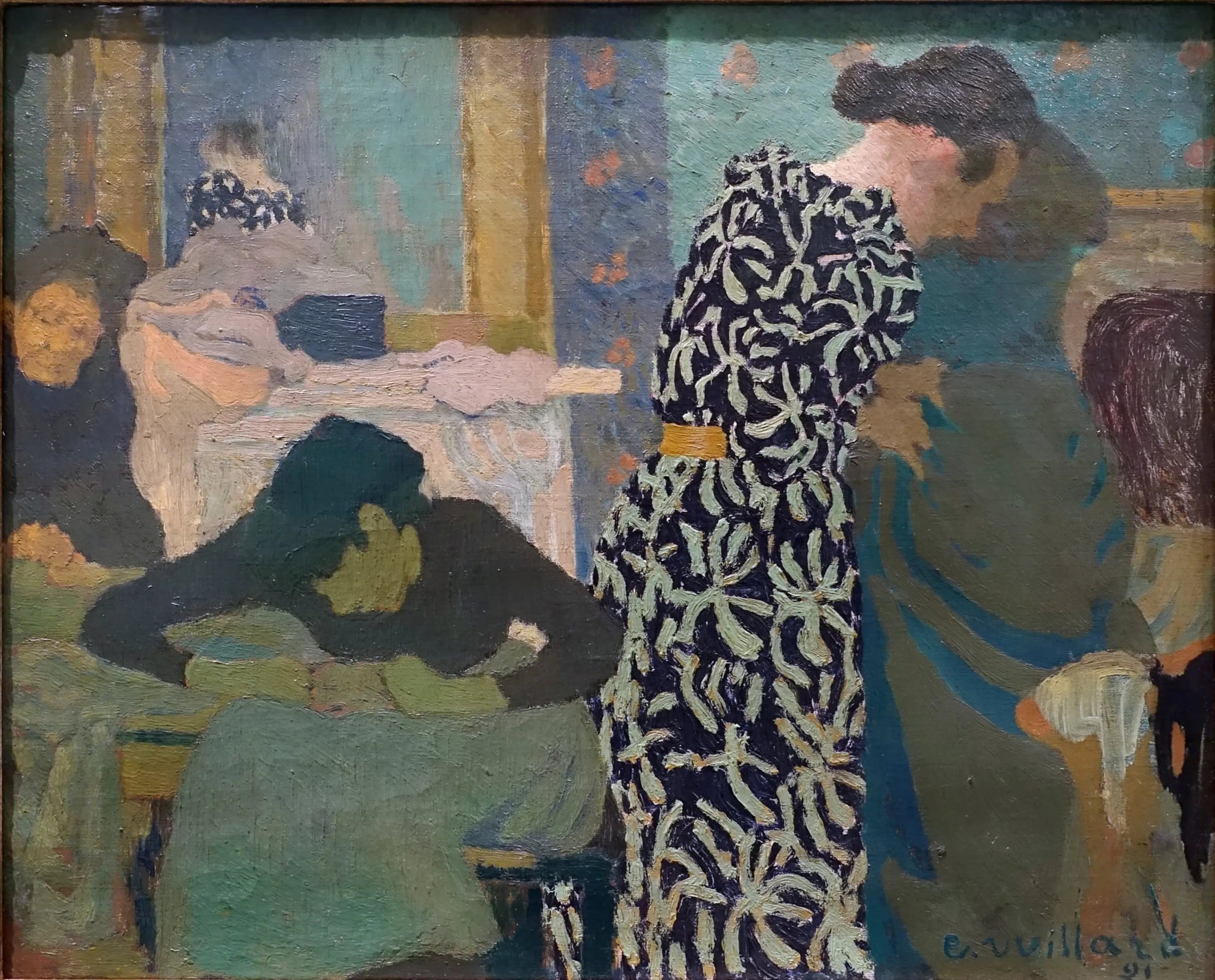 La robe à ramages - Édouard Vuillard image 1 reproduction d’œuvre d’art à l’huile
