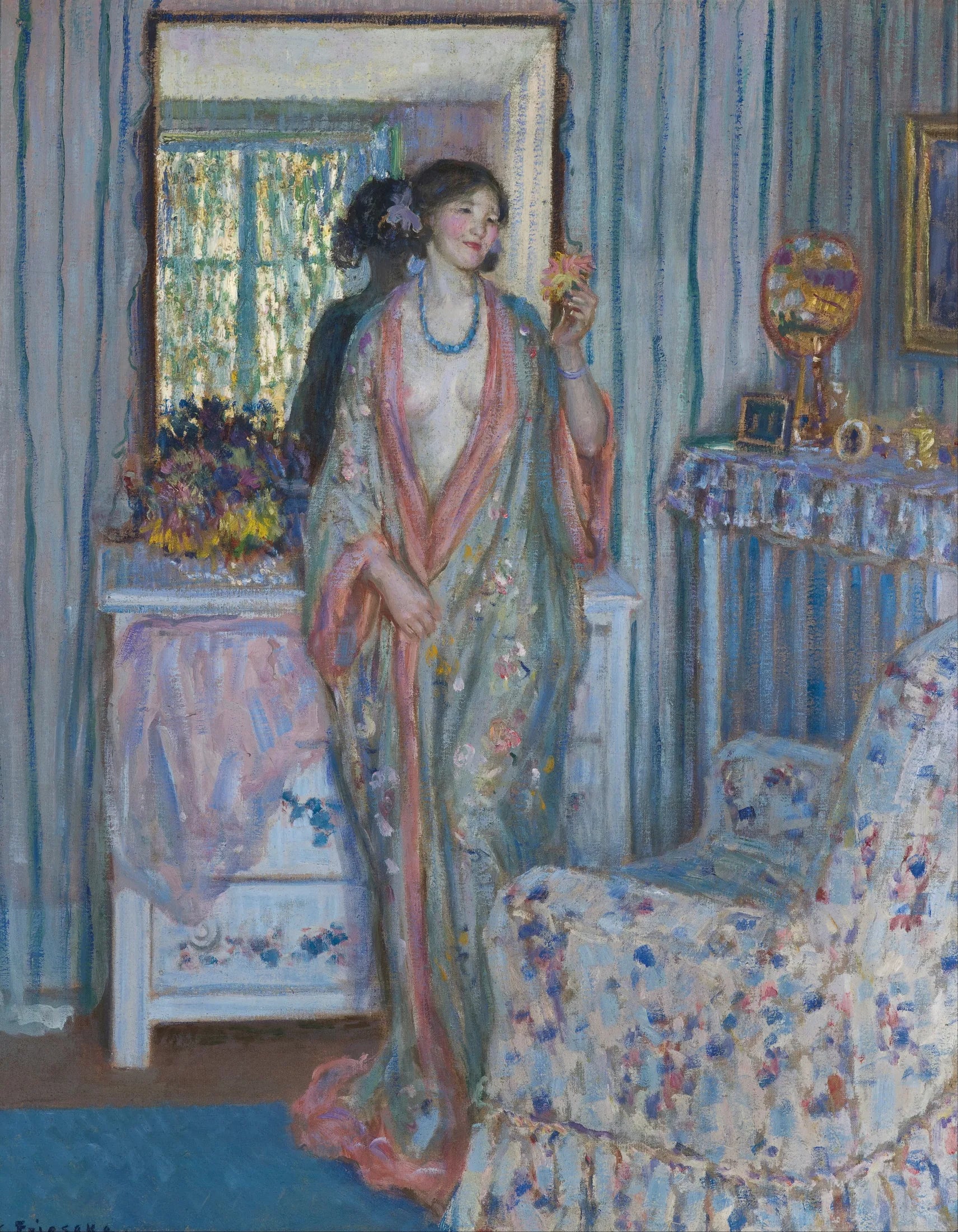 La Robe - Frederick Carl Frieseke image 1 reproduction artisanale de tableau
