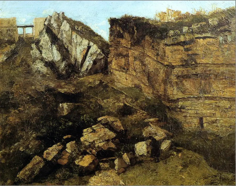 La roche pourrie - Gustave Courbet image 1 tableau peint à l’huile sur toile