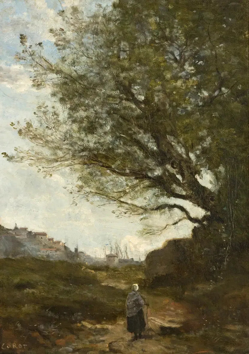 La Rochelle - Jean-Baptiste Camille Corot image 1 reproduction d’œuvre d’art à l’huile