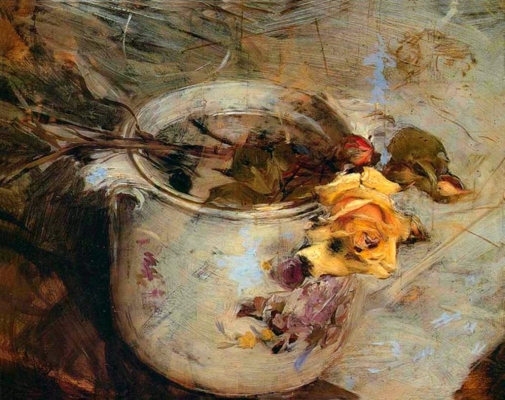 La rose en vase de Sassonia - Giovanni Boldini image 1 copie de tableau peinte à la main