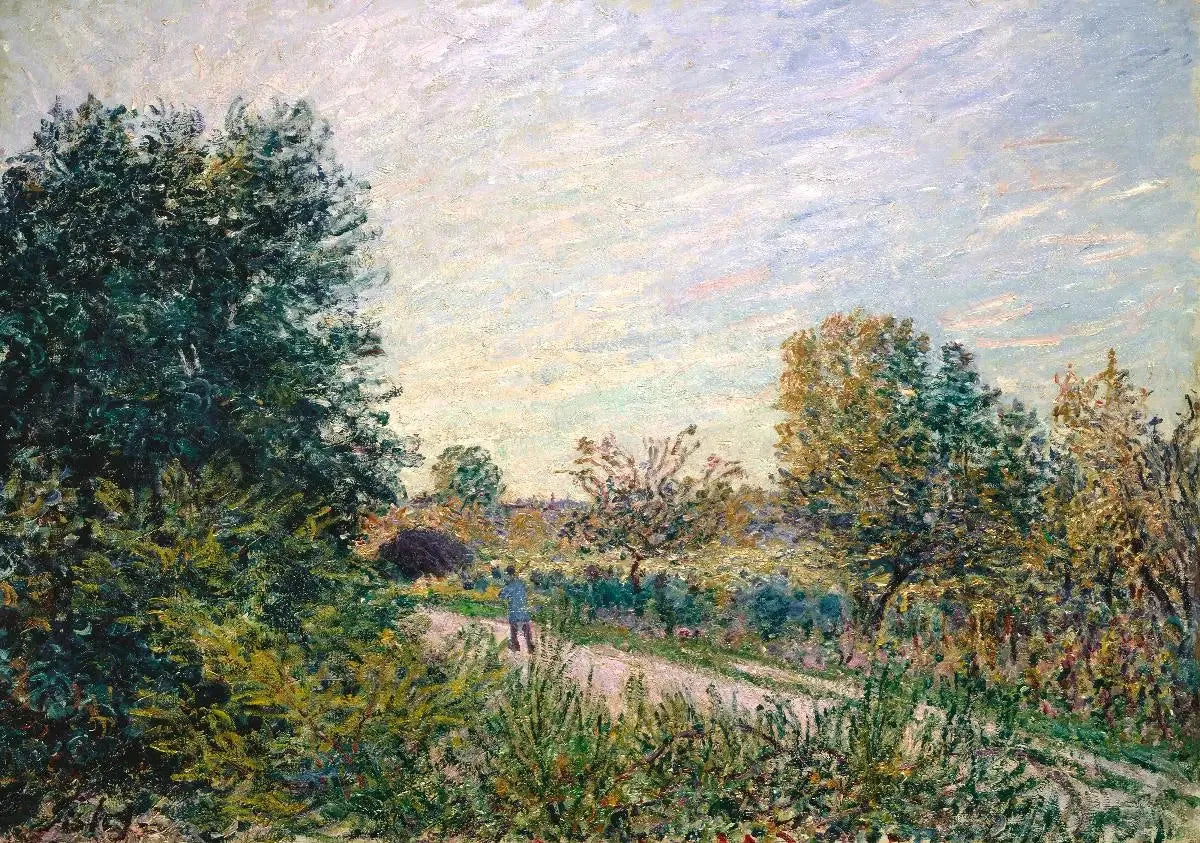 La Route - Alfred Sisley image 1 reproduction de peinture à l’huile