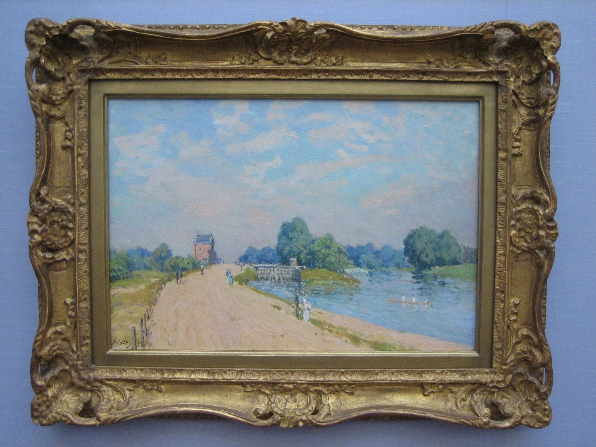 La Route de Hampton Court à Molesey - Alfred Sisley image 1 copie peinte à la main à l’huile