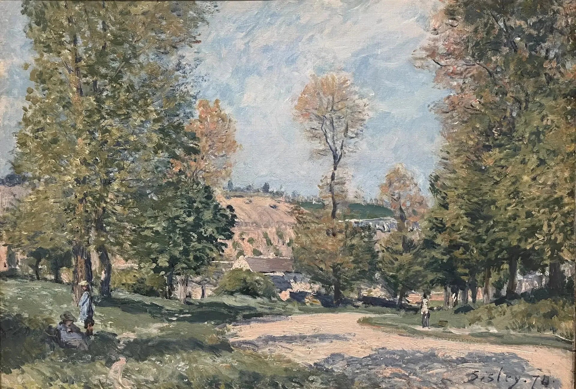 La route de Louveciennes - Alfred Sisley image 1 tableau peint à l’huile sur toile
