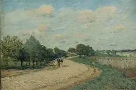La Route de Mantes - Alfred Sisley