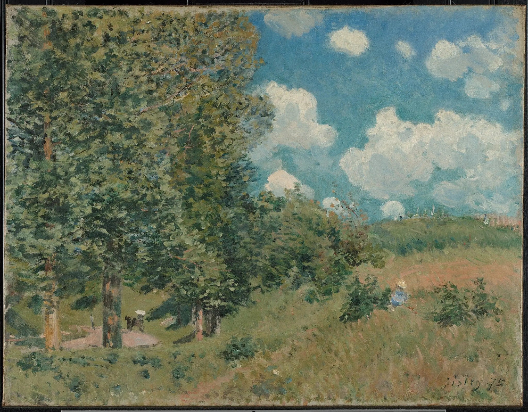 La Route de Versailles à Saint-Germain - Alfred Sisley image 1 copie de tableau peinte à la main