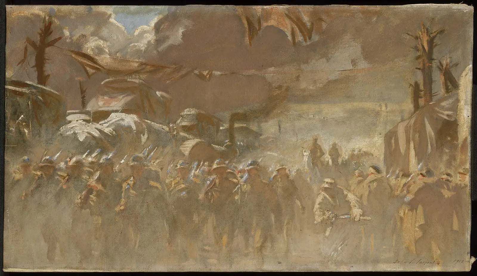 La route - John Singer Sargent image 1 reproduction d’œuvre d’art à l’huile