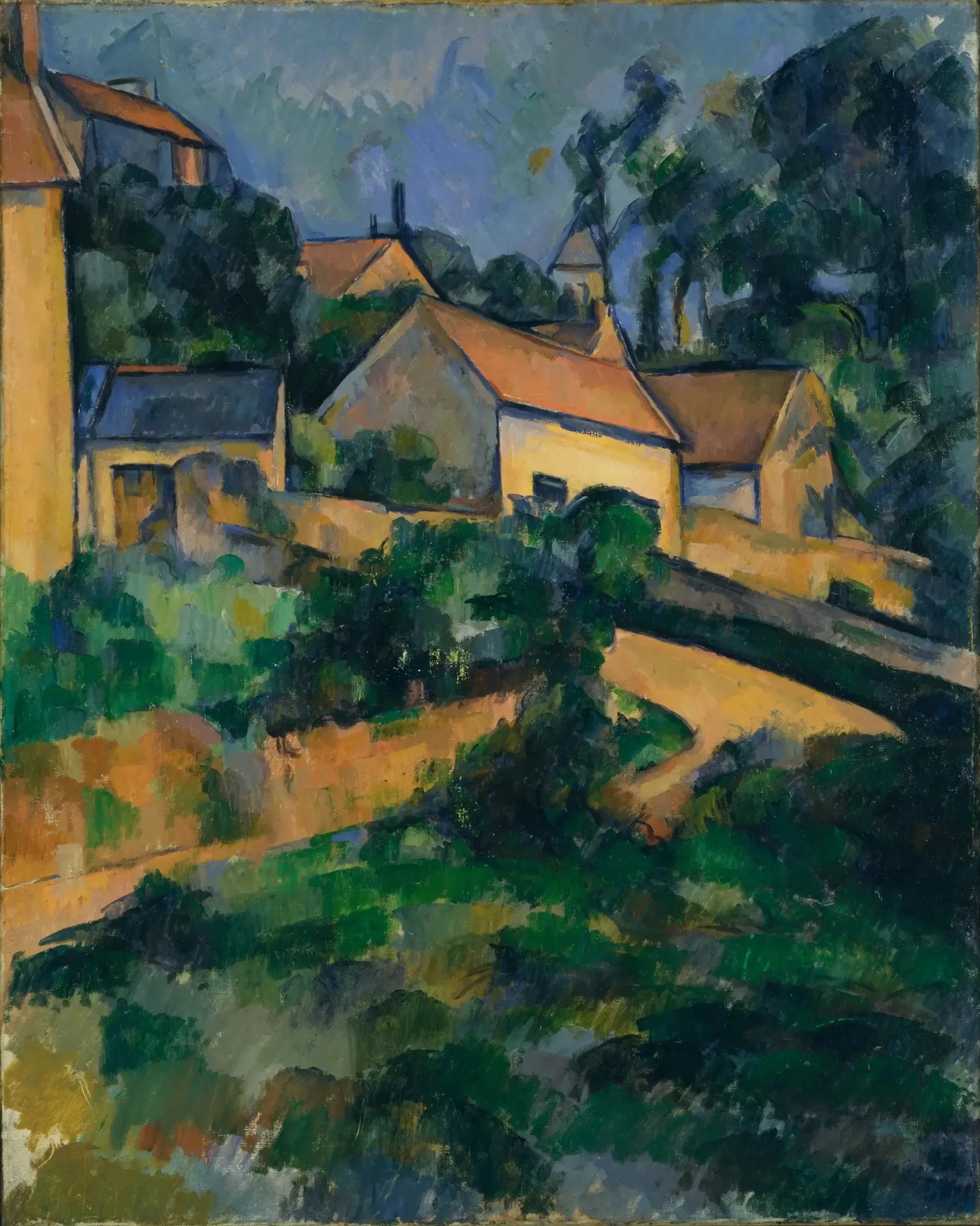 La Route tournante à Montgeroult - Paul Cézanne image 1 copie peinte à la main à l’huile