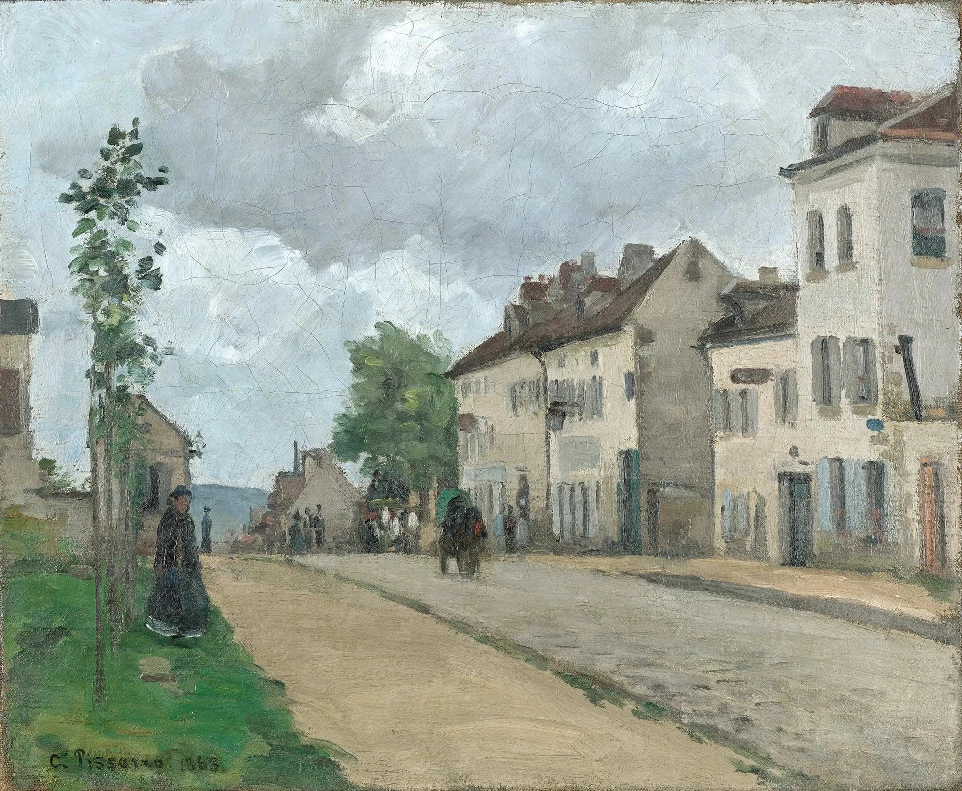 La Rue de Gisors à Pontoise - Camille Pissarro image 1 copie de tableau peinte à la main