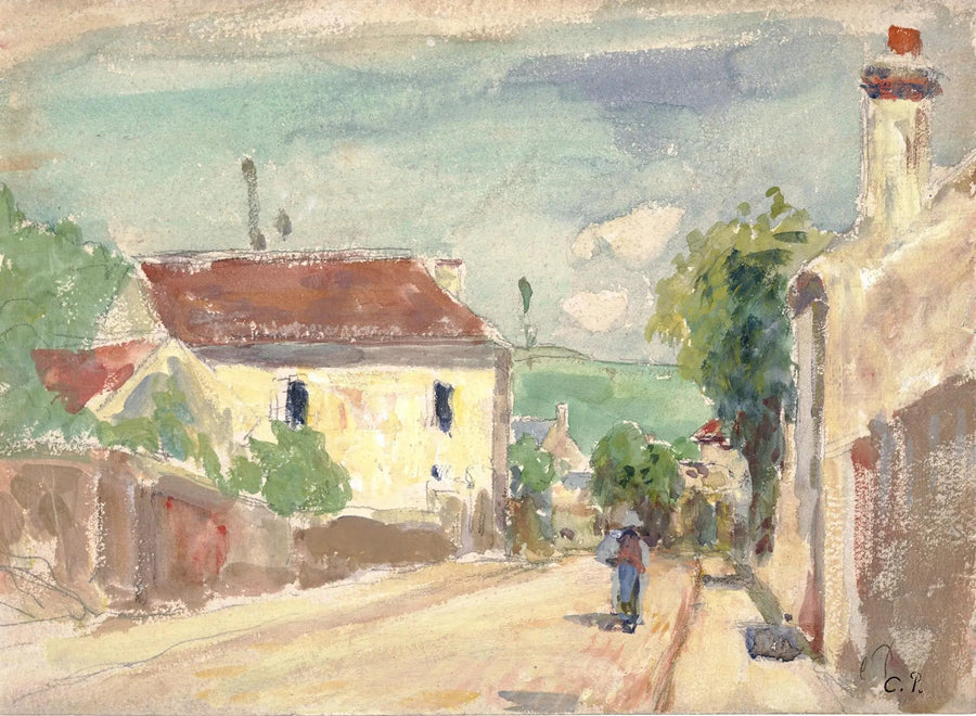 La Rue de l'Hermitage, Pontoise - Camille Pissarro