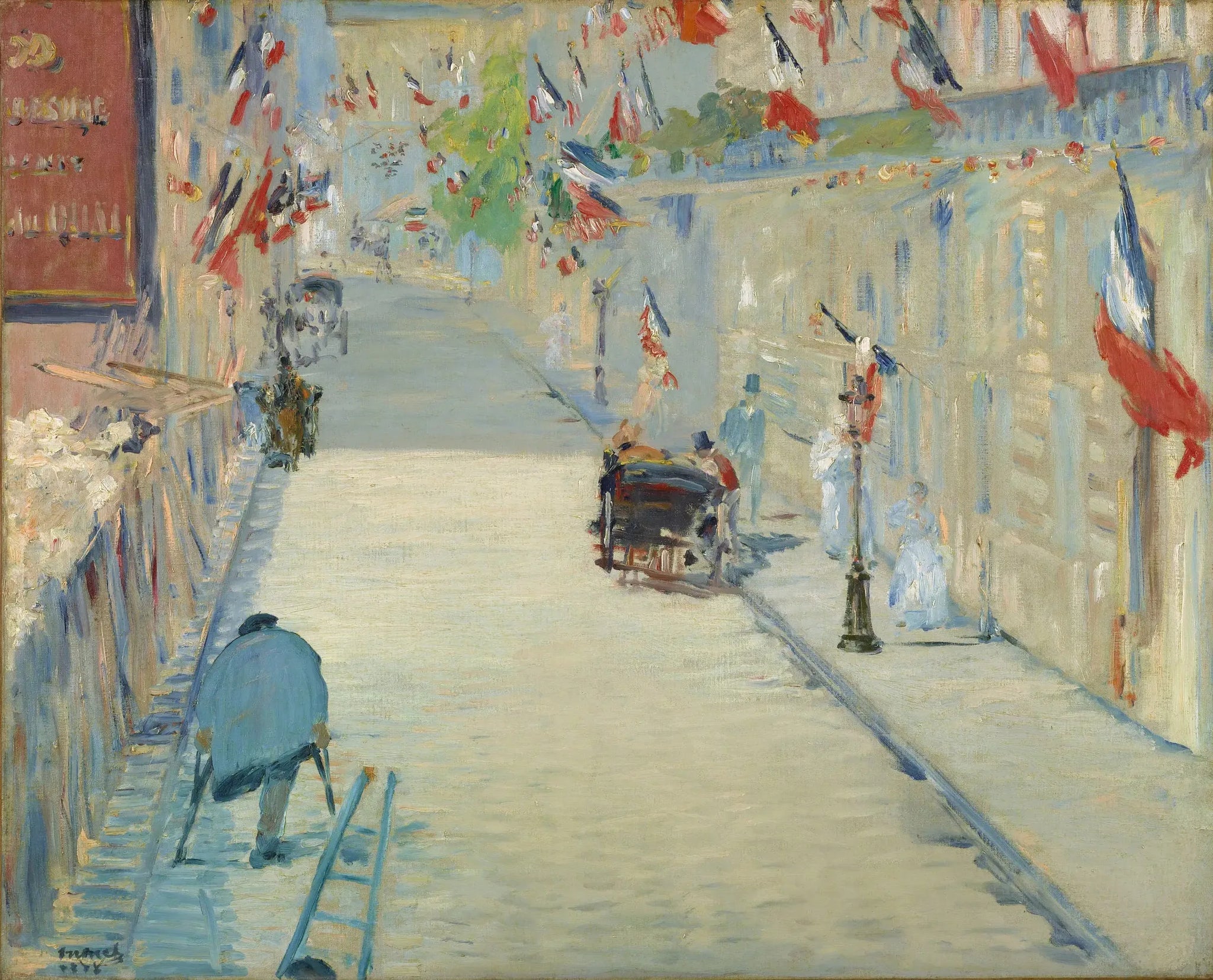 La rue Mosnier aux drapeaux - Édouard Manet image 1 tableau peint à l’huile sur toile