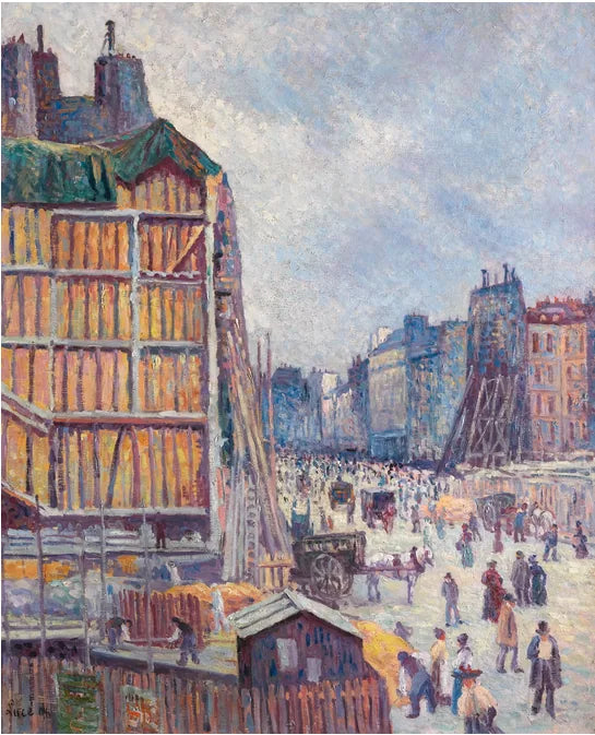 La rue Réaumur - Maximilien Luce image 1 tableau peint à l’huile sur toile