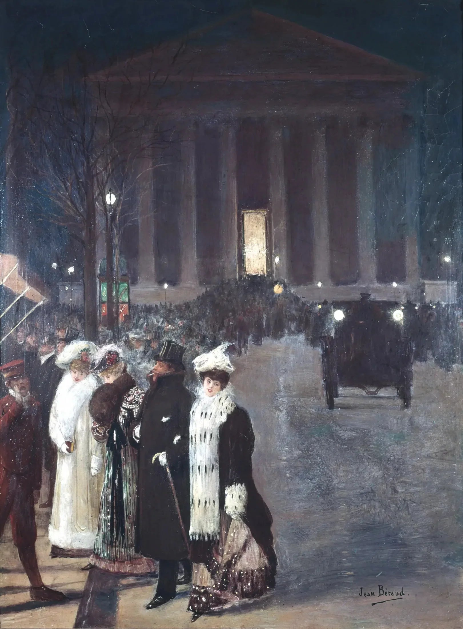 La rue Royale, le soir de Noël - Jean Béraud image 1 reproduction d’œuvre d’art à l’huile