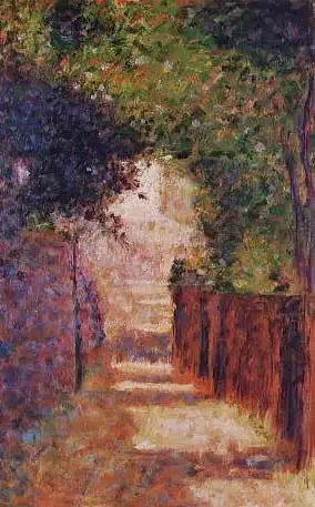 La rue Saint-Vincent, Paris, au printemps - Georges Seurat image 1 copie peinte à la main à l’huile