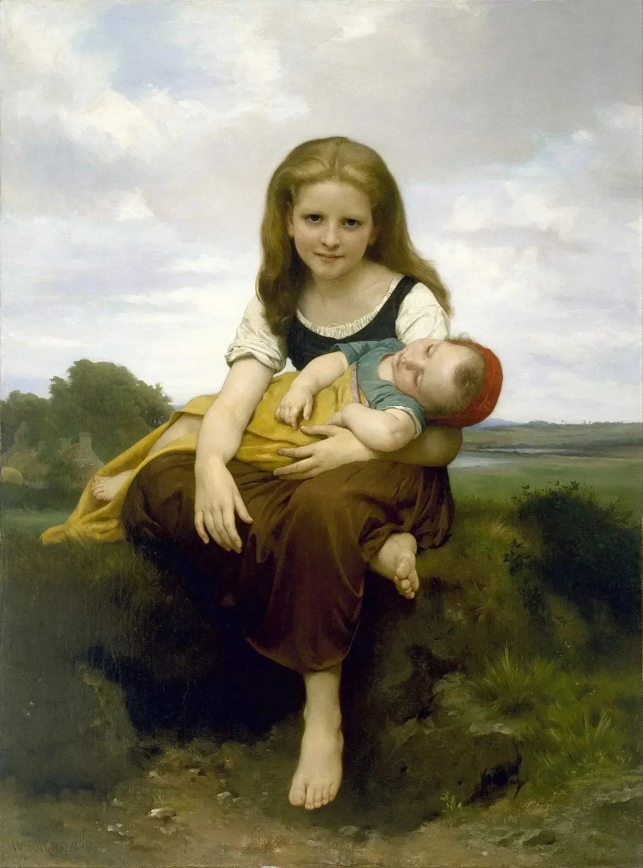 La Sœur aînée - Bouguereau image 1 reproduction artisanale de tableau