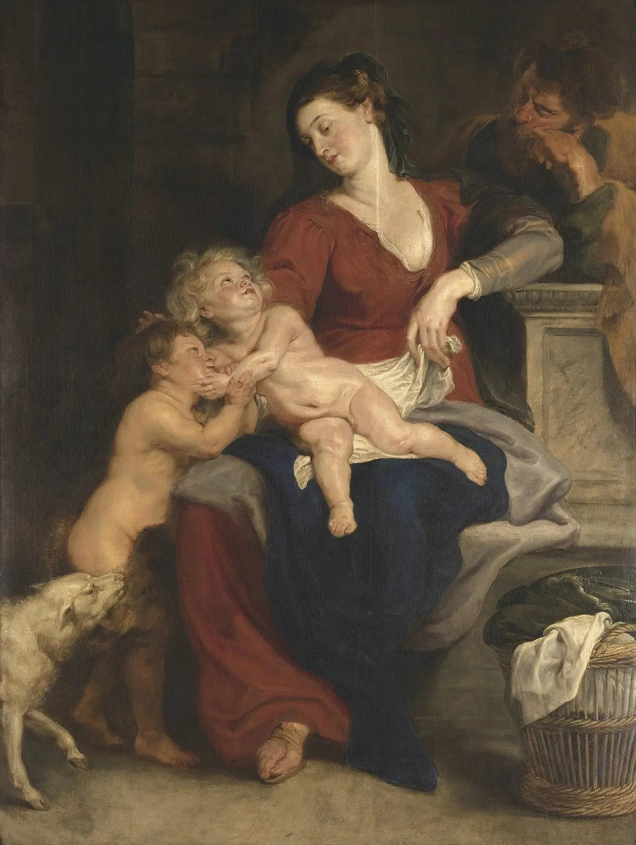 La Sainte Famille au panier - Peter Paul Rubens image 1 copie peinte à la main à l’huile