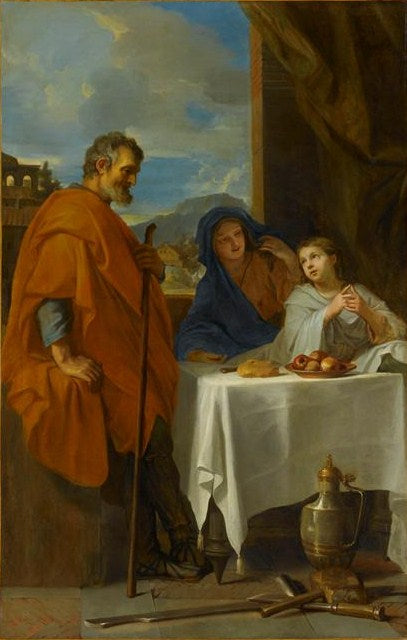 La Sainte Famille avant le retour d'Egypte - Charles Le Brun image 1 reproduction artisanale de tableau
