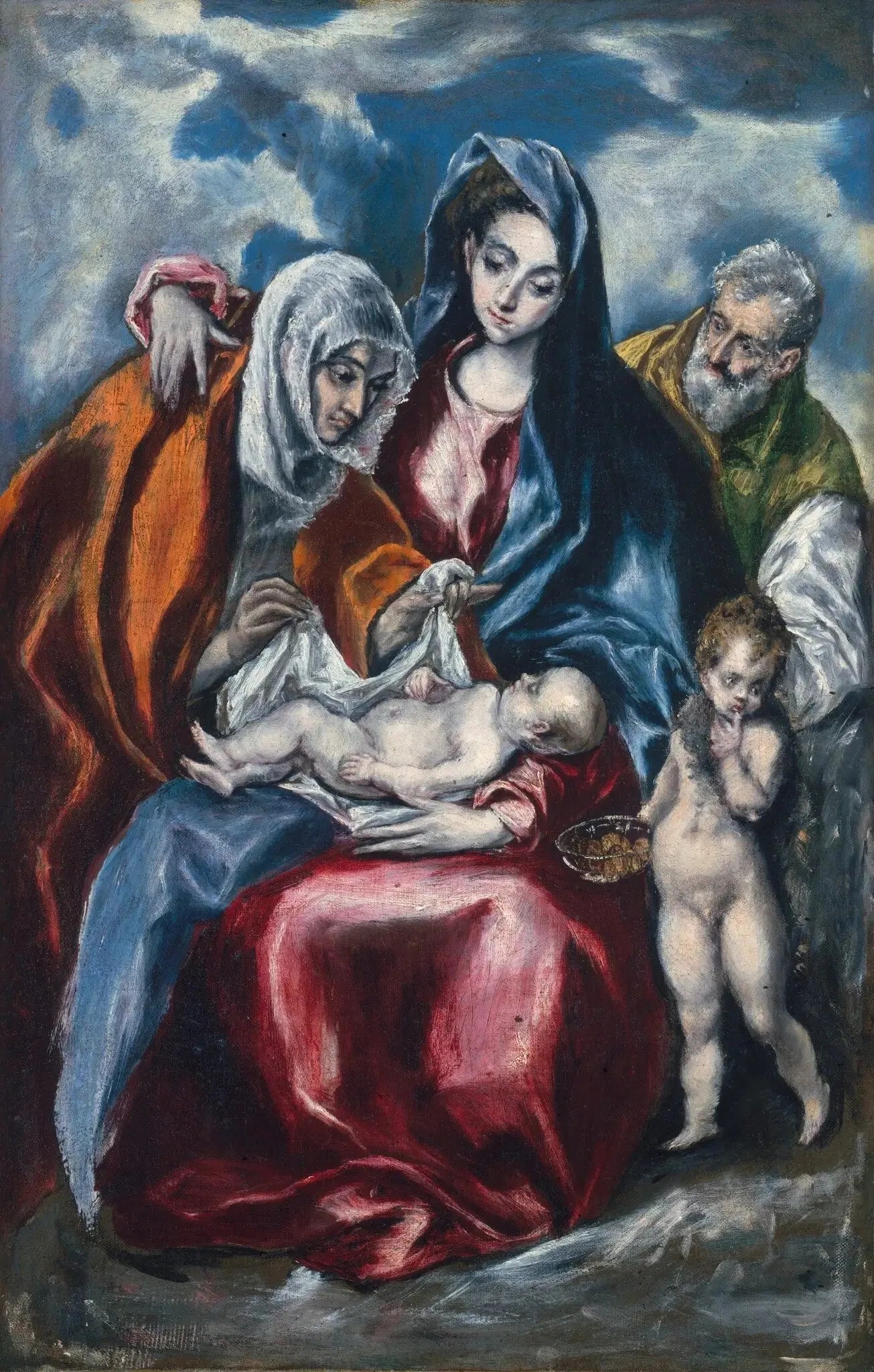 La Sainte Famille avec sainte Anne et l'enfant Jean-Baptiste - El Greco image 1 reproduction artisanale de tableau