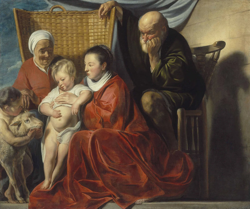 La Sainte Famille avec Anne et le petit Jean - Jacob Jordaens