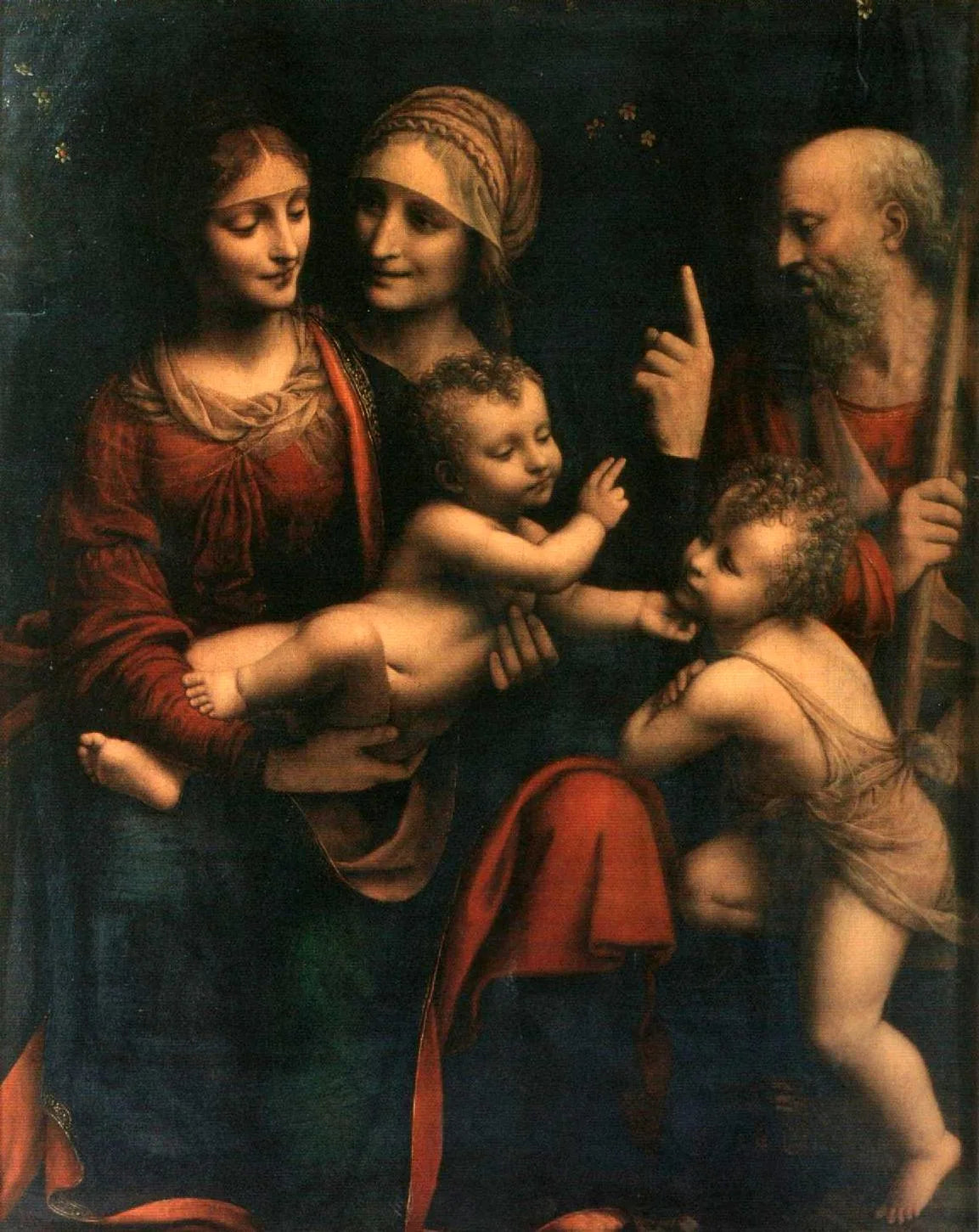 La Sainte Famille avec sainte Anne et saint Jean-Baptiste - Bernardino Luini image 1 tableau peint à l’huile sur toile