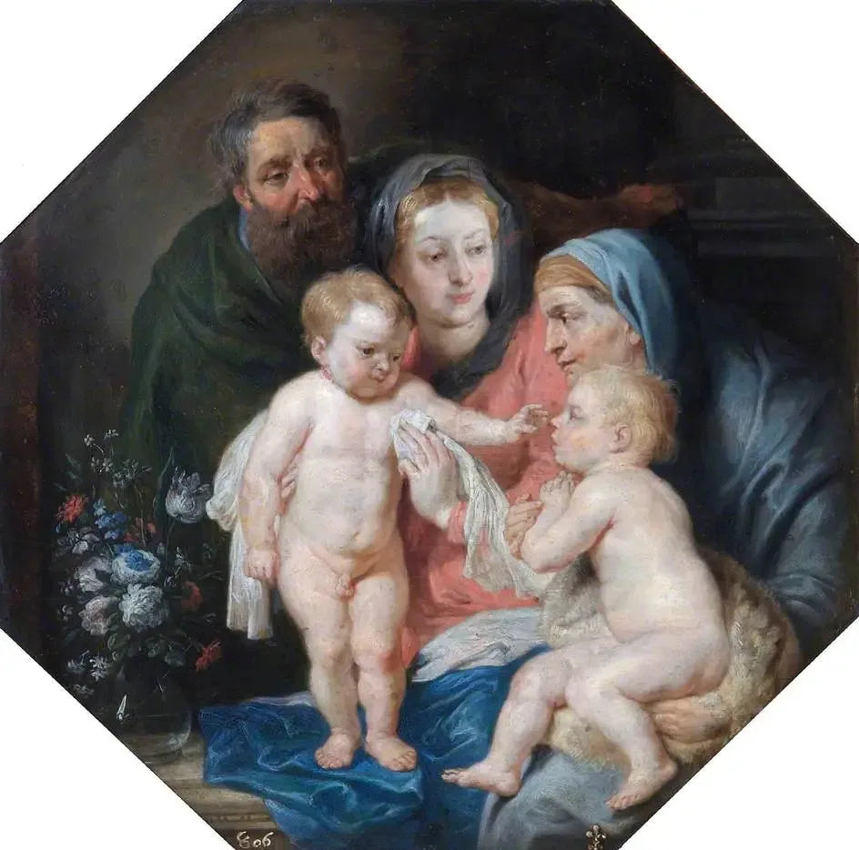 La Sainte Famille avec sainte Élisabeth et l'enfant saint Jean - Peter Paul Rubens image 1 reproduction d’œuvre d’art à l’huile