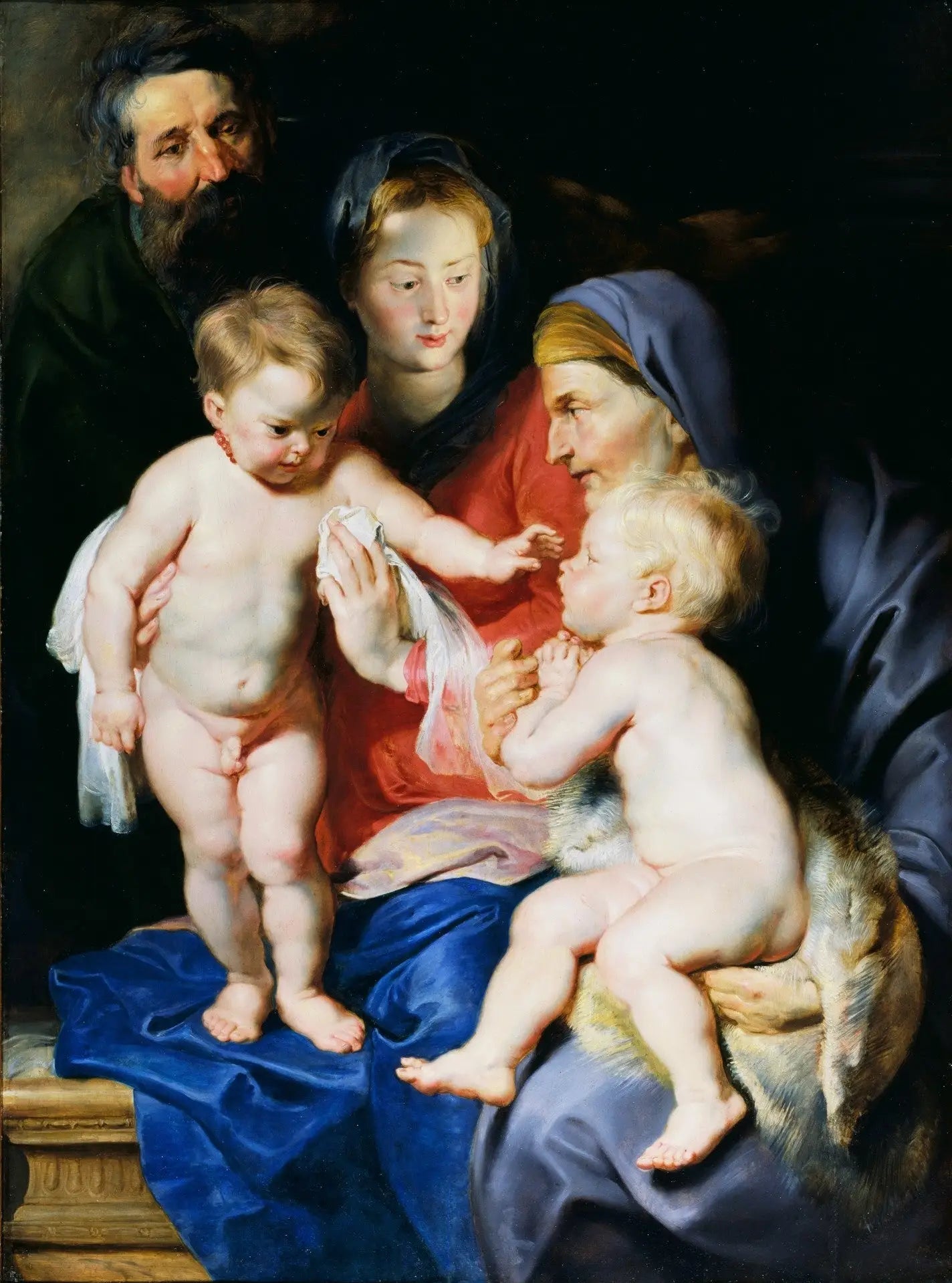 La Sainte Famille avec sainte Élisabeth et saint Jean-Baptiste - Peter Paul Rubens image 1 reproduction artisanale de tableau