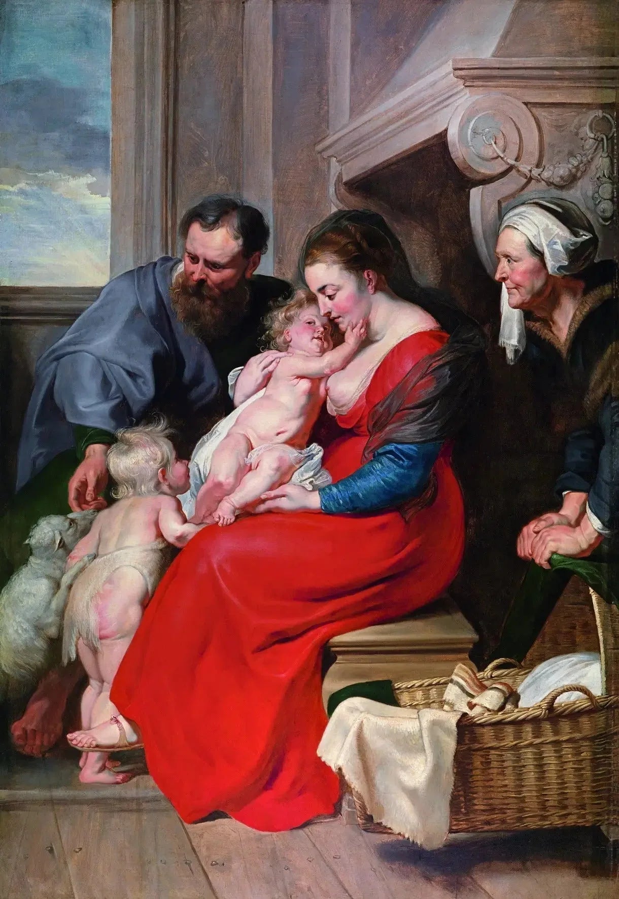 La Sainte Famille avec sainte Élisabeth et saint Jean-Baptiste - Peter Paul Rubens image 1 tableau peint à l’huile sur toile
