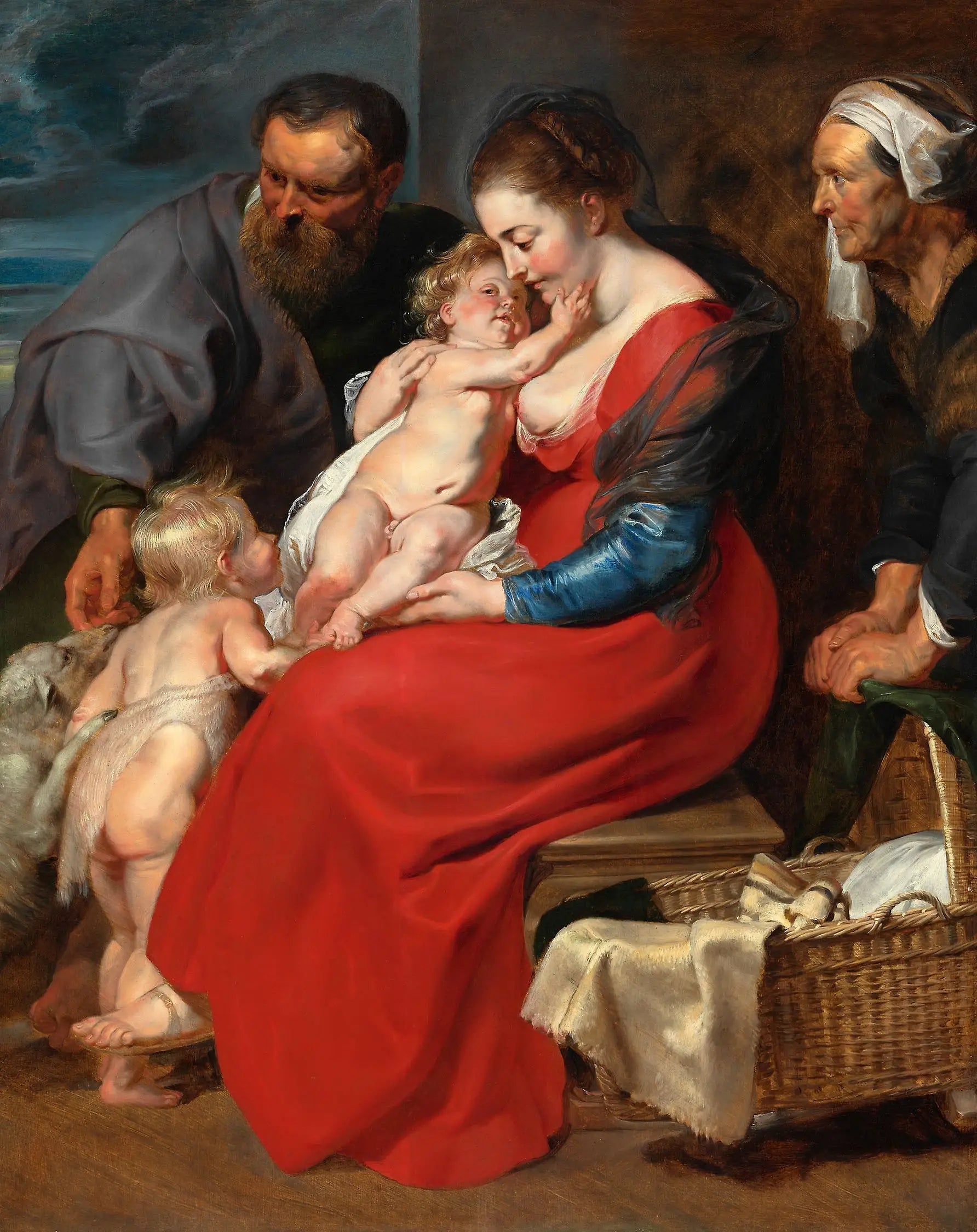 La Sainte Famille avec sainte Élisabeth et saint Jean - Peter Paul Rubens image 1 copie de tableau peinte à la main
