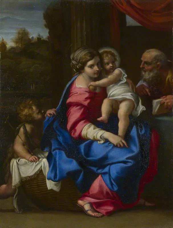 La Sainte Famille avec l'enfant saint Jean Baptiste - Annibale Carracci image 1 reproduction artisanale de tableau