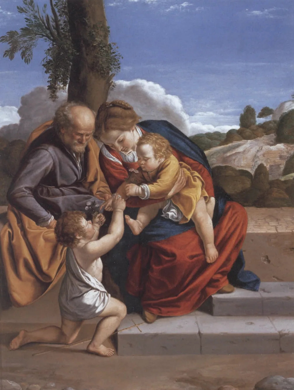 La Sainte Famille avec l'enfant saint Jean Baptiste - Orazio Gentileschi image 1 reproduction artisanale de tableau