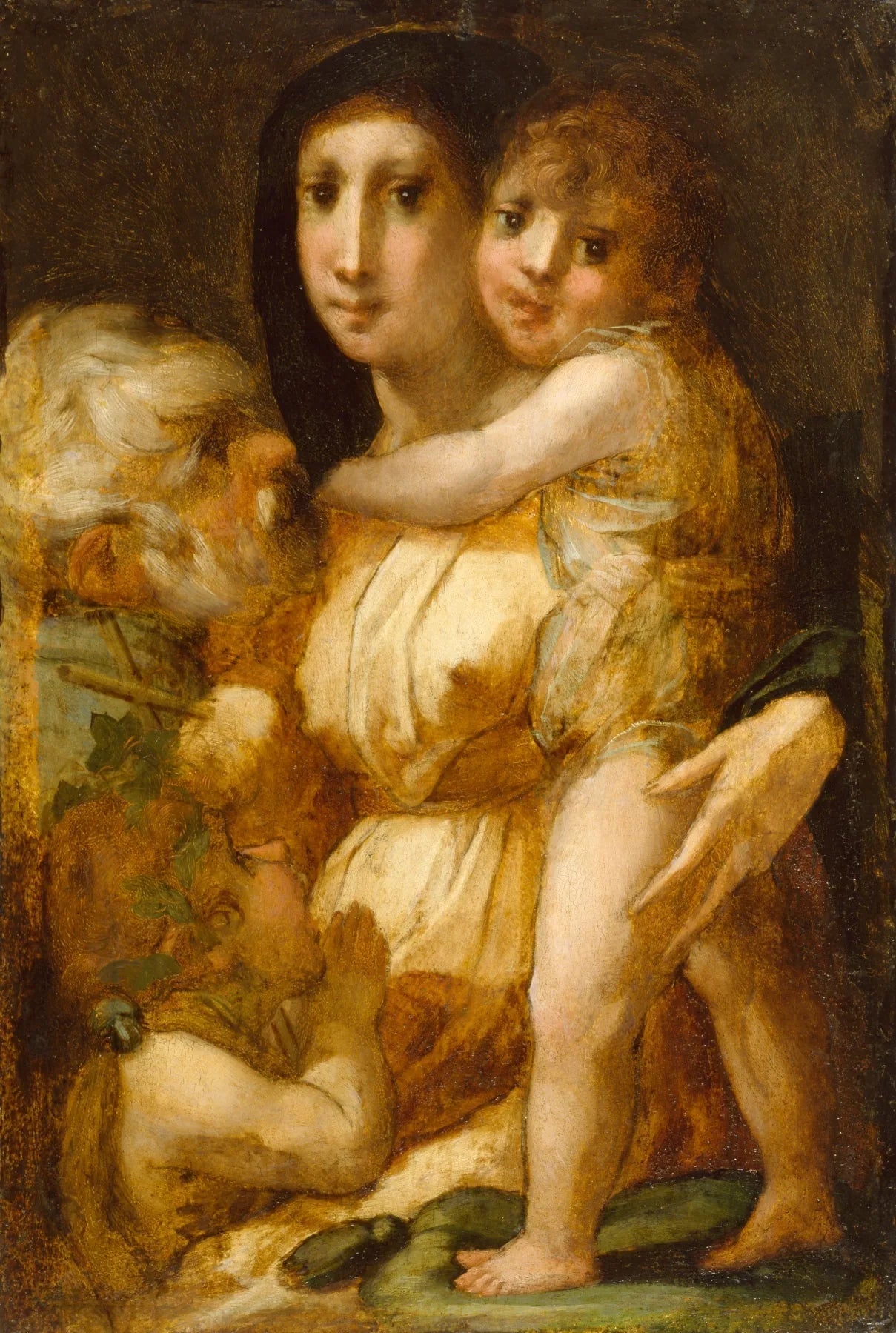 La Sainte Famille avec l'enfant saint Jean Baptiste - Rosso Fiorentino image 1 copie peinte à la main à l’huile