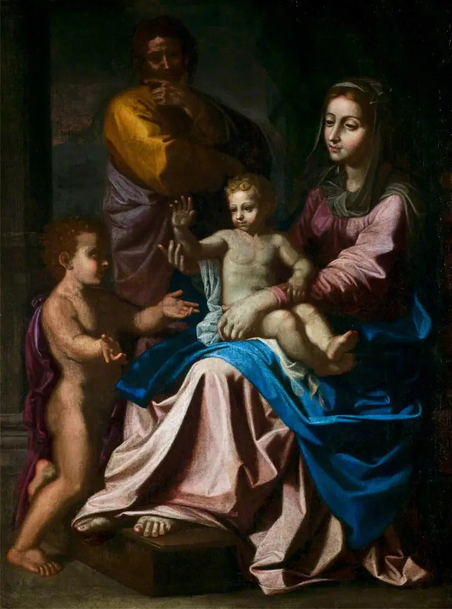 La Sainte Famille avec l'enfant saint Jean - Nicolas Poussin image 1 reproduction artisanale de tableau
