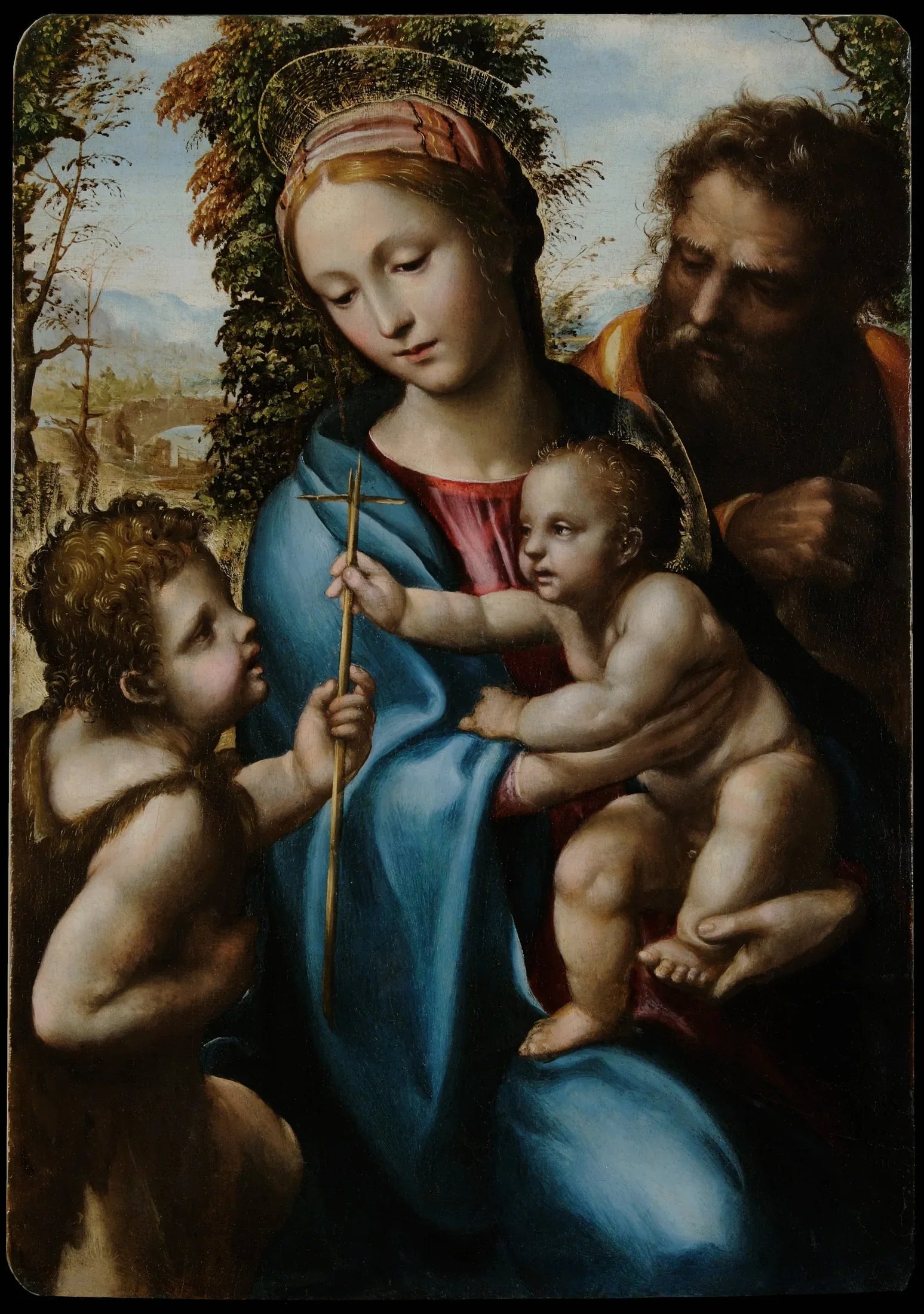 La Sainte Famille avec le jeune saint Jean - Il Sodoma (Giovanni Antonio Bazzi) image 1 tableau peint à l’huile sur toile