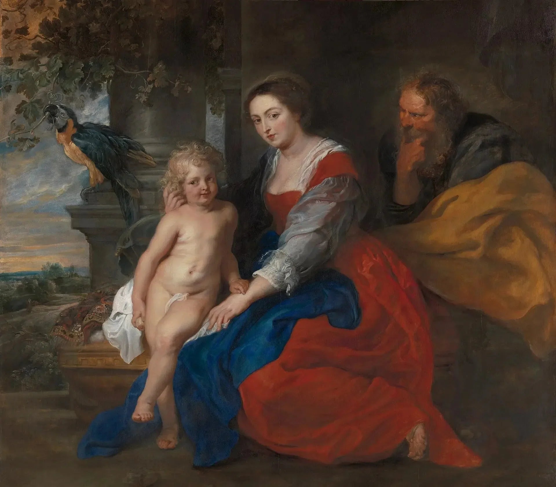 La Sainte Famille avec le perroquet - Peter Paul Rubens image 1 reproduction réalisée par Alpha Reproduction