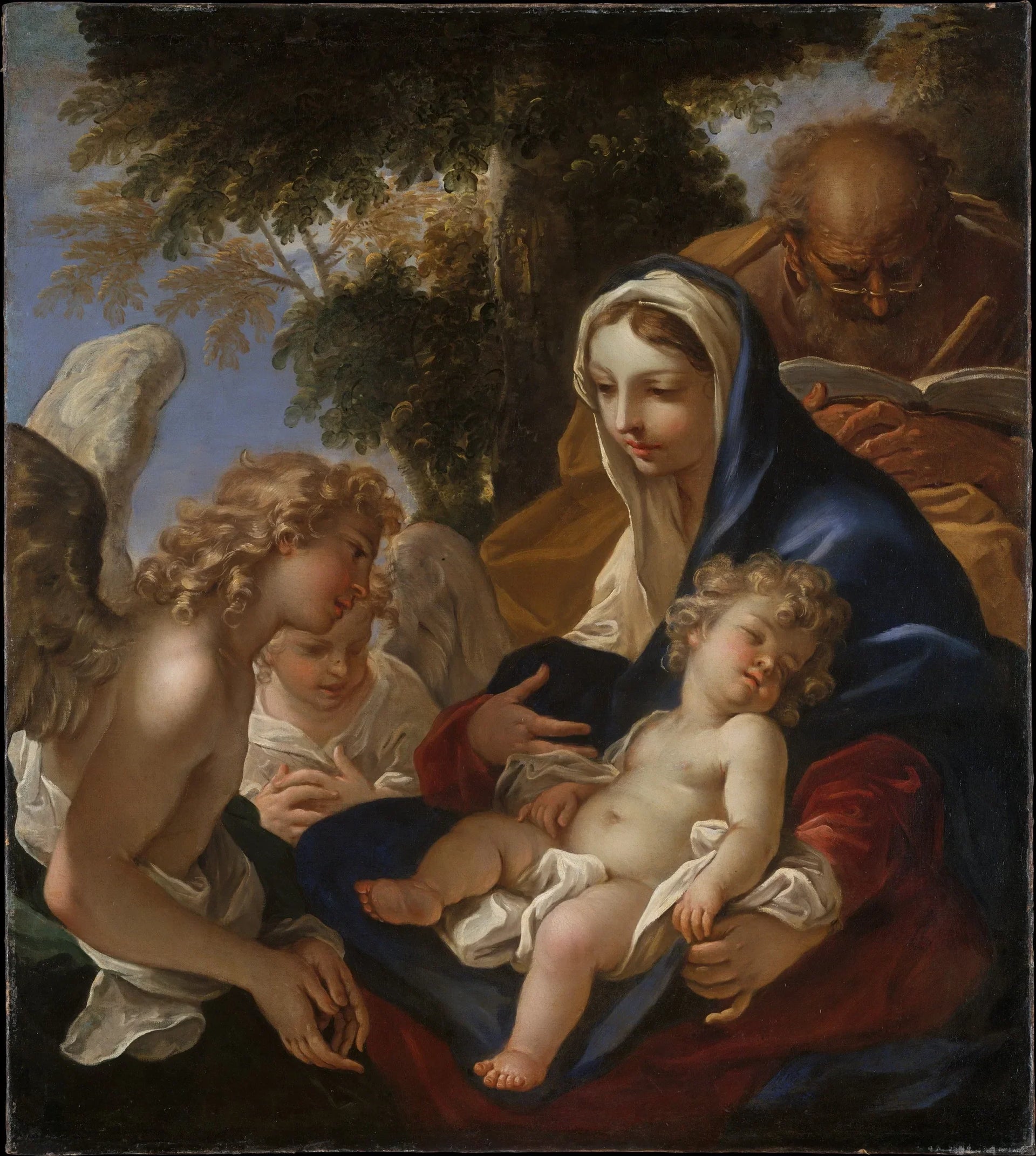 La Sainte Famille avec les anges - Sebastiano Ricci image 1 reproduction d’œuvre d’art à l’huile