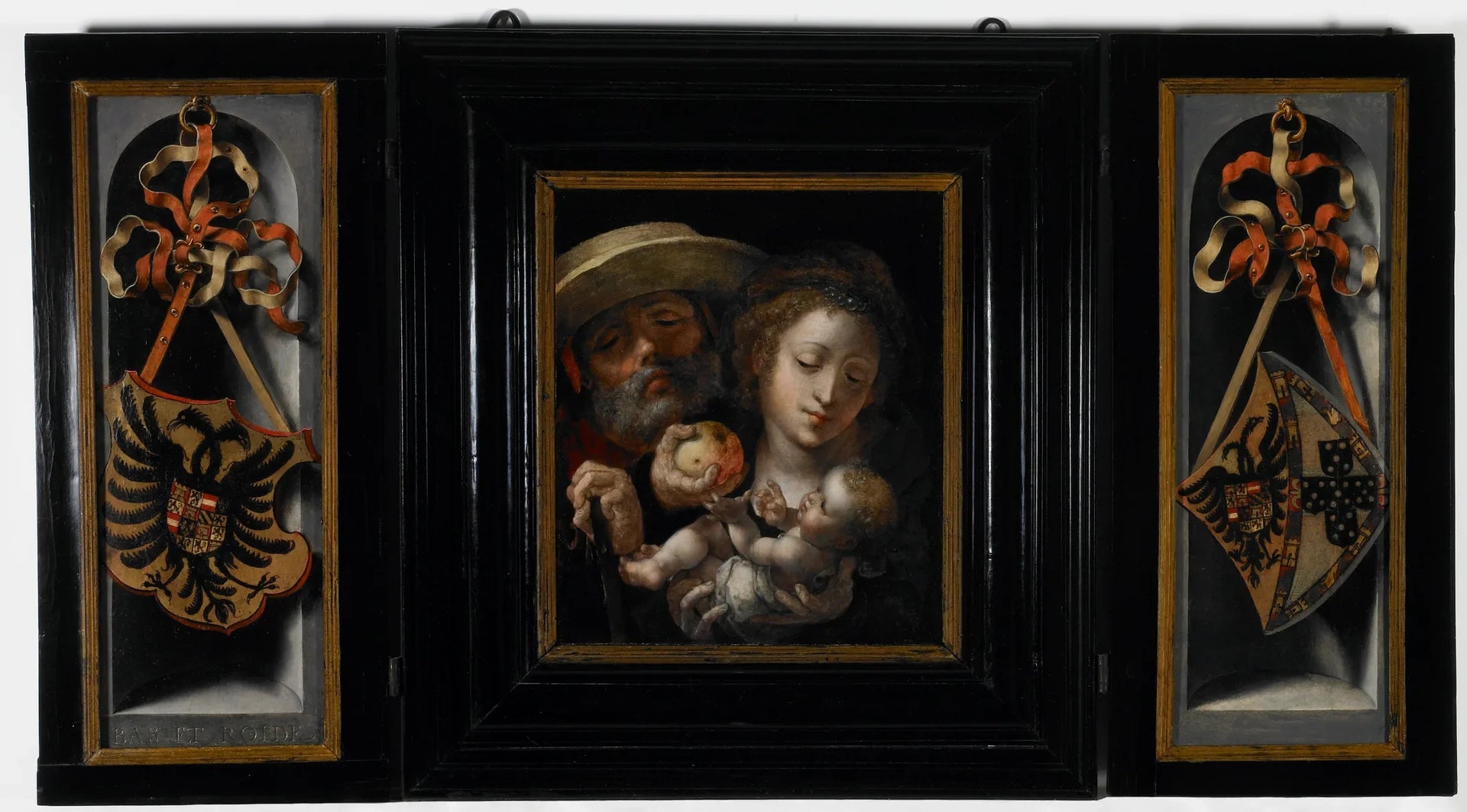 La Sainte Famille avec les armoiries de Charles... - Jan Gossaert image 1 copie peinte à la main à l’huile