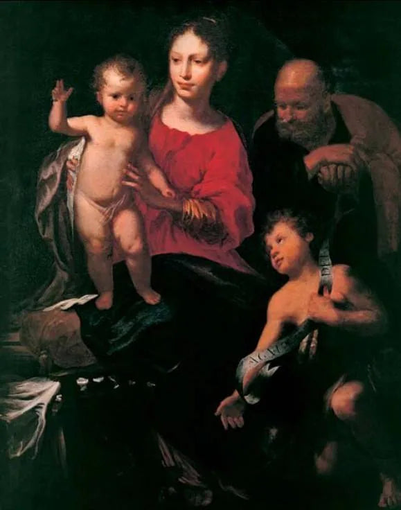 La Sainte Famille avec saint Jean-Baptiste - Bernardo Strozzi image 1 reproduction d’œuvre d’art à l’huile