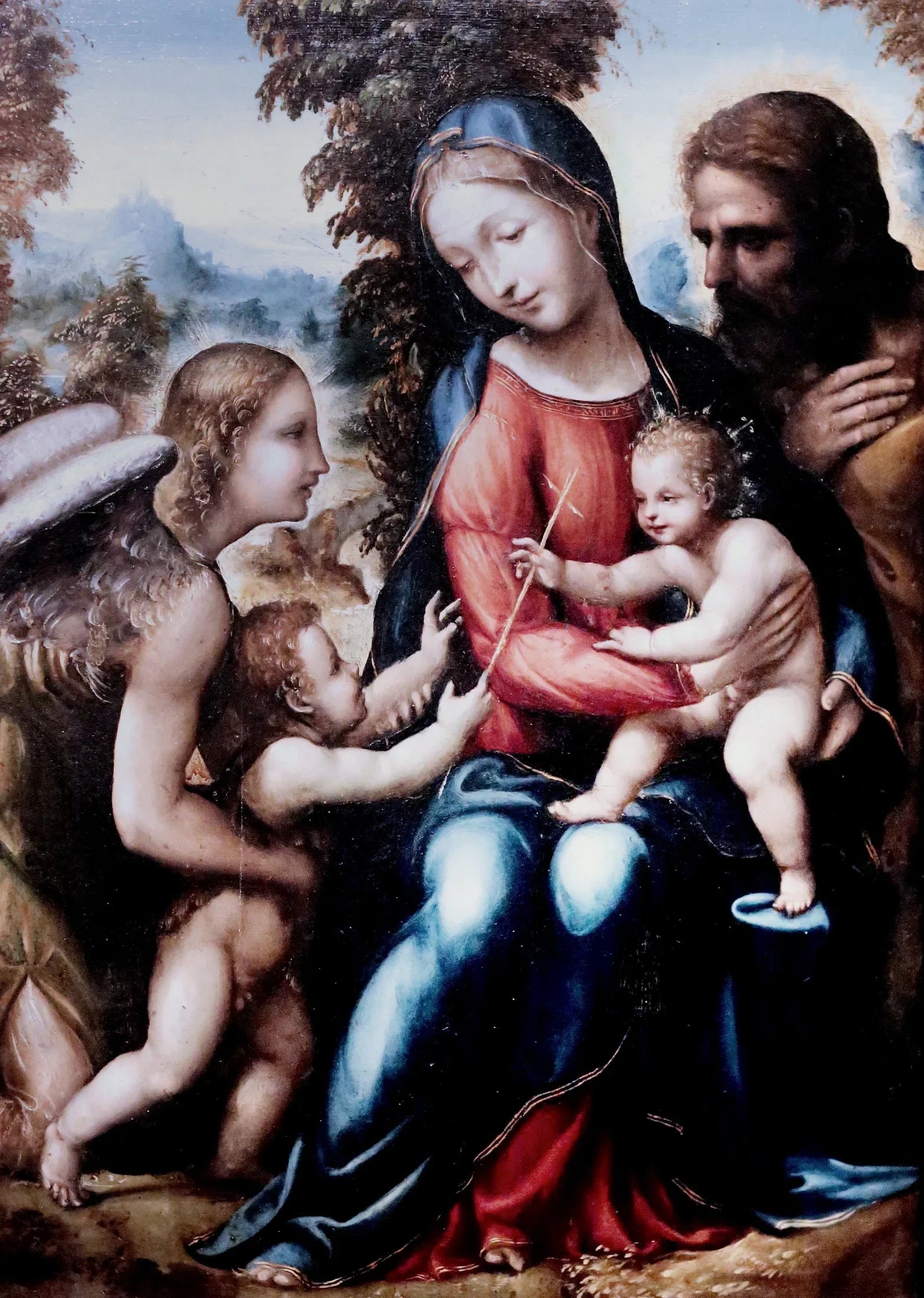 La Sainte Famille avec saint Jean Baptiste et un ange - Il Sodoma (Giovanni Antonio Bazzi) image 1 tableau peint à l’huile sur toile