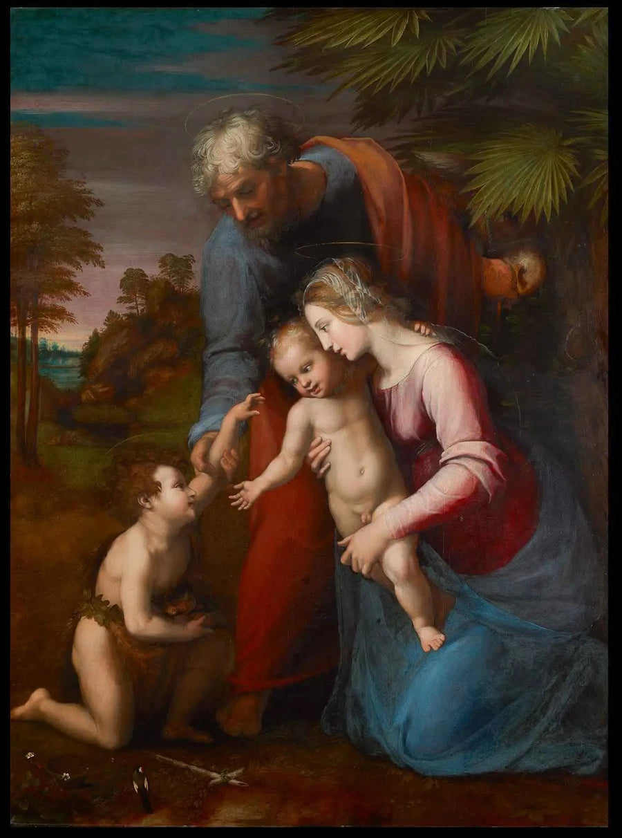 La Sainte Famille avec saint Jean-Baptiste - Raphaël Sanzio