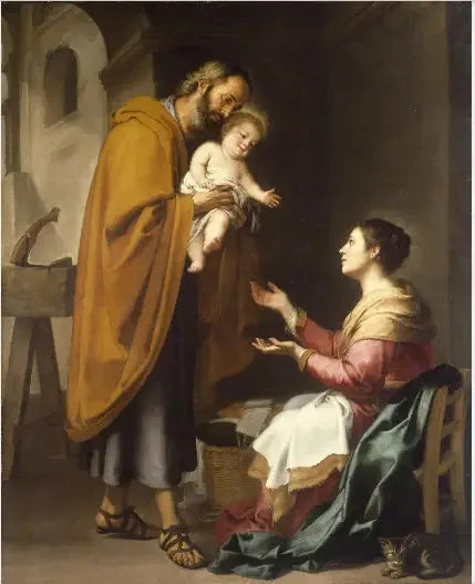 La Sainte Famille - Bartolomé Esteban Murillo image 1 reproduction de peinture à l’huile