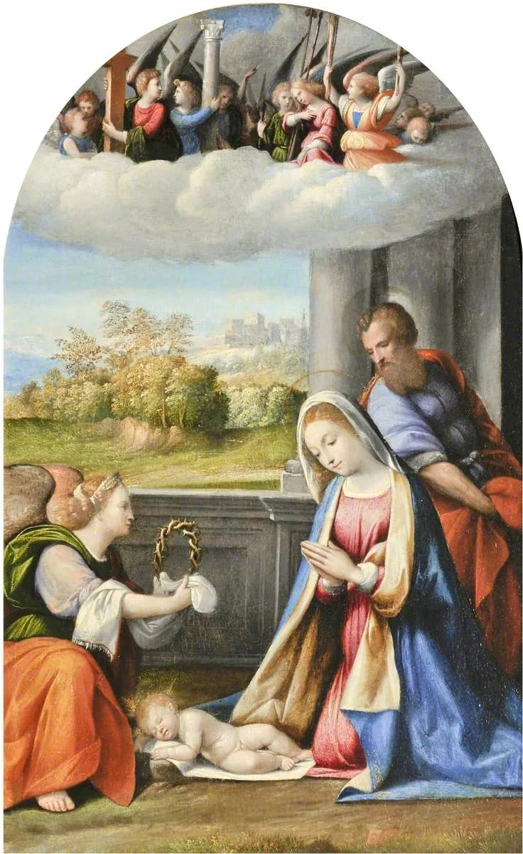 La Sainte Famille - Benvenuto Tisi image 1 reproduction de peinture à l’huile