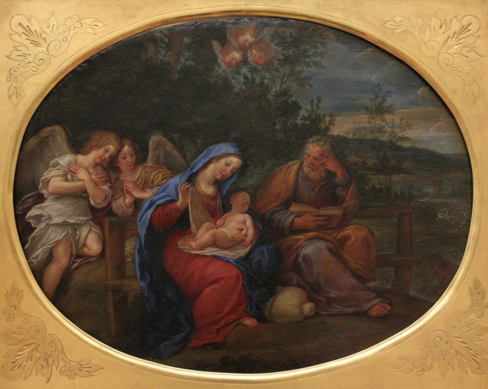 La Sainte Famille dans un paysage - Francesco Albani image 1 reproduction d’œuvre d’art à l’huile