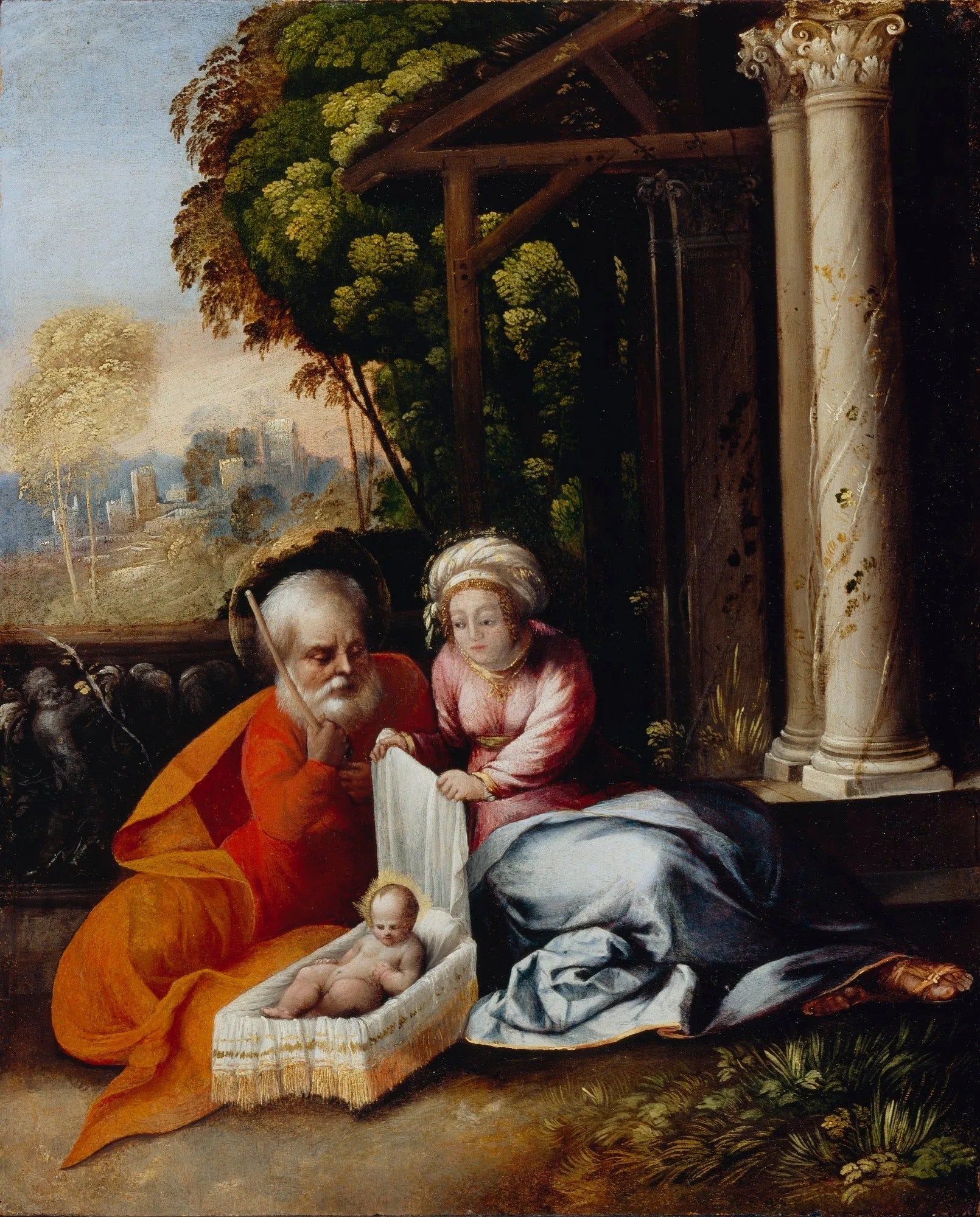 La Sainte Famille - Dosso Dossi image 1 reproduction de peinture à l’huile