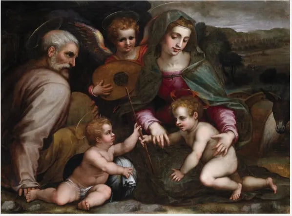La Sainte Famille - Francesco Salviati image 1 reproduction artisanale de tableau