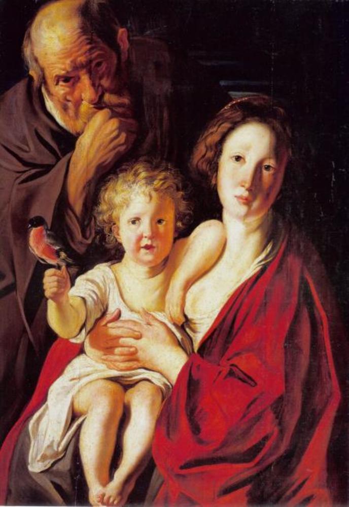 La Sainte Famille - Jacob Jordaens image 1 reproduction artisanale de tableau