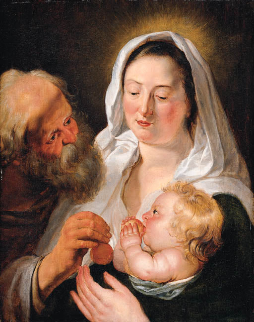 La Sainte Famille - Jacob Jordaens image 1 copie peinte à la main à l’huile
