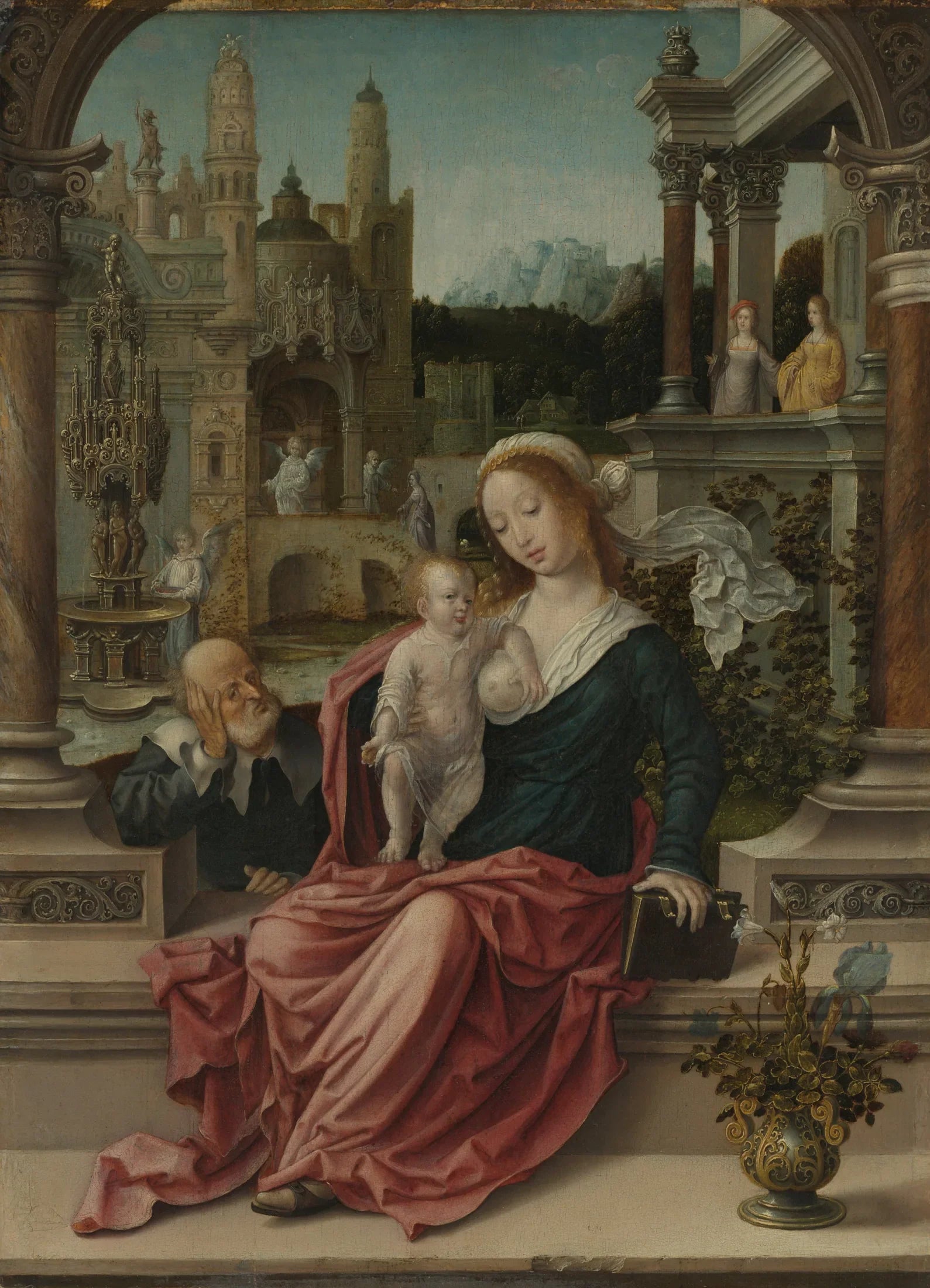 La Sainte Famille - Jan Gossaert image 1 reproduction artisanale de tableau