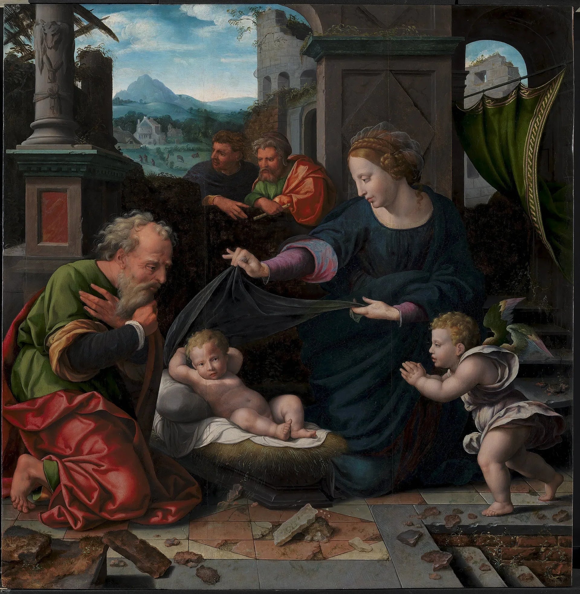La Sainte Famille - Joos van Cleve image 1 copie de tableau peinte à la main