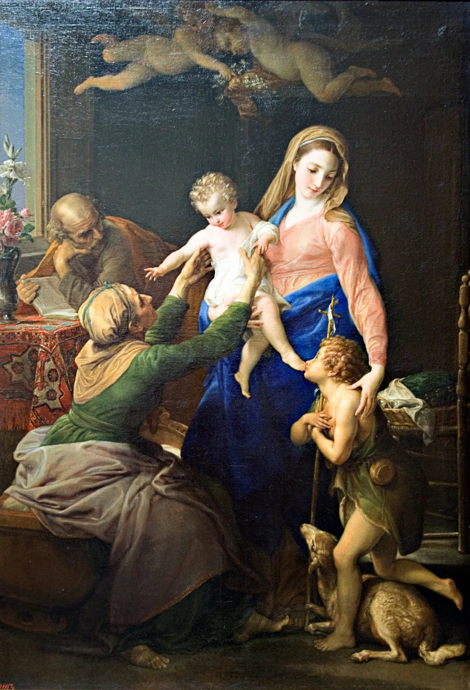 La Sainte Famille - Pompeo Batoni image 1 reproduction artisanale de tableau