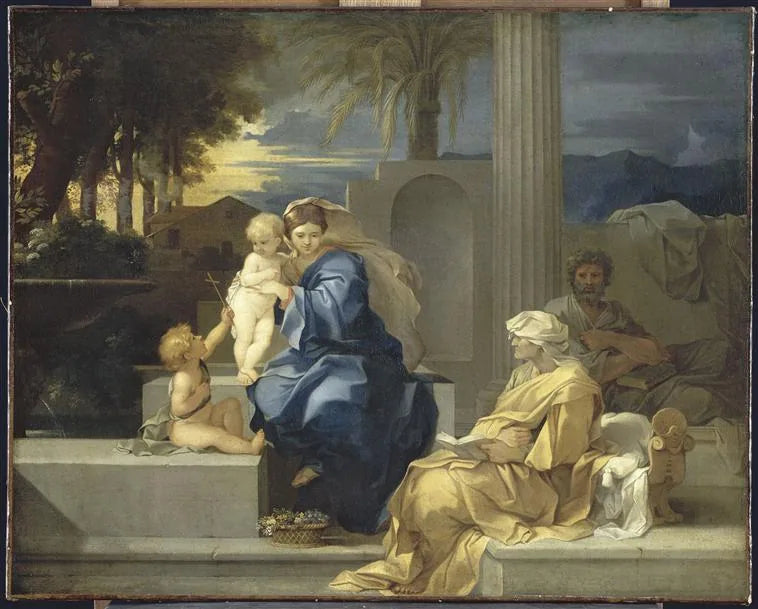 La Sainte Famille - Sébastien Bourdon image 1 copie de tableau peinte à la main